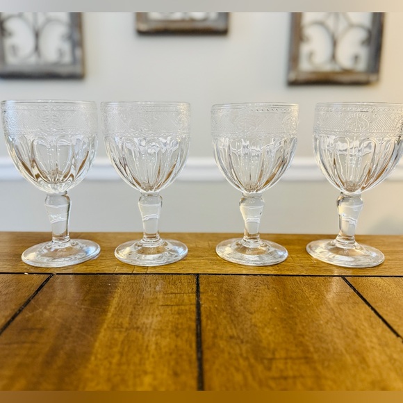VTG Ralph Lauren “Emma” Crystal Glass Goblets - Set of 4 - Picture 1 of 5